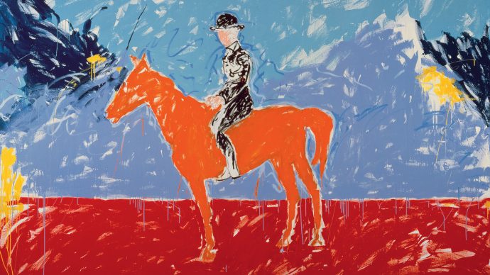 Mario Schifano, Gaston a Cavallo 1986, Modena, collezione Emilio Mazzoli ®ArchivioMarioSchifano © MARIO SCHIFANO, by SIAE 2023