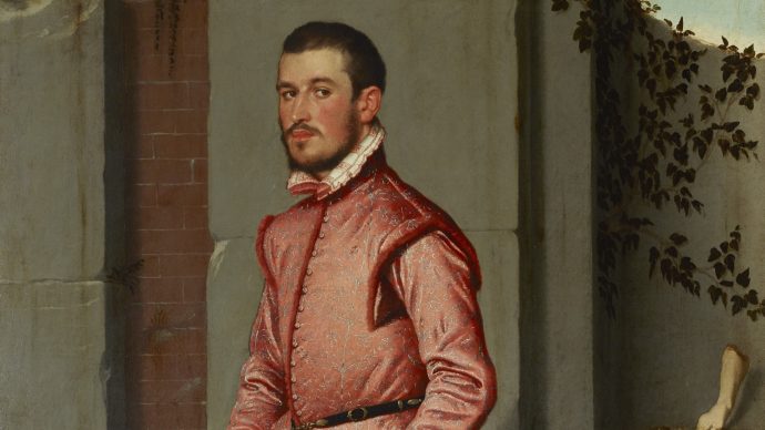 Giovan Battista Moroni Ritratto di Gian Gerolamo Grumelli (Il cavaliere in rosa) 1560 Collezione Lucretia Moroni in concessione al FAI – Fondo per l’Ambiente Italiano