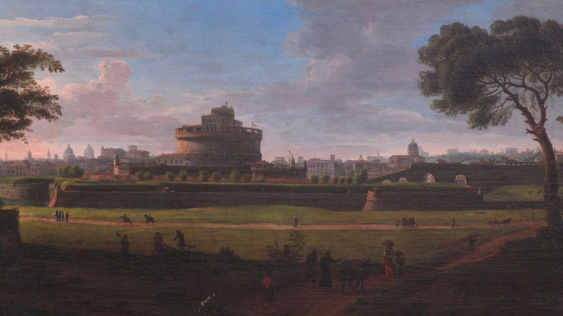 Opera "Veduta di Roma dalla Piazza del Quirinale" di van Wittel