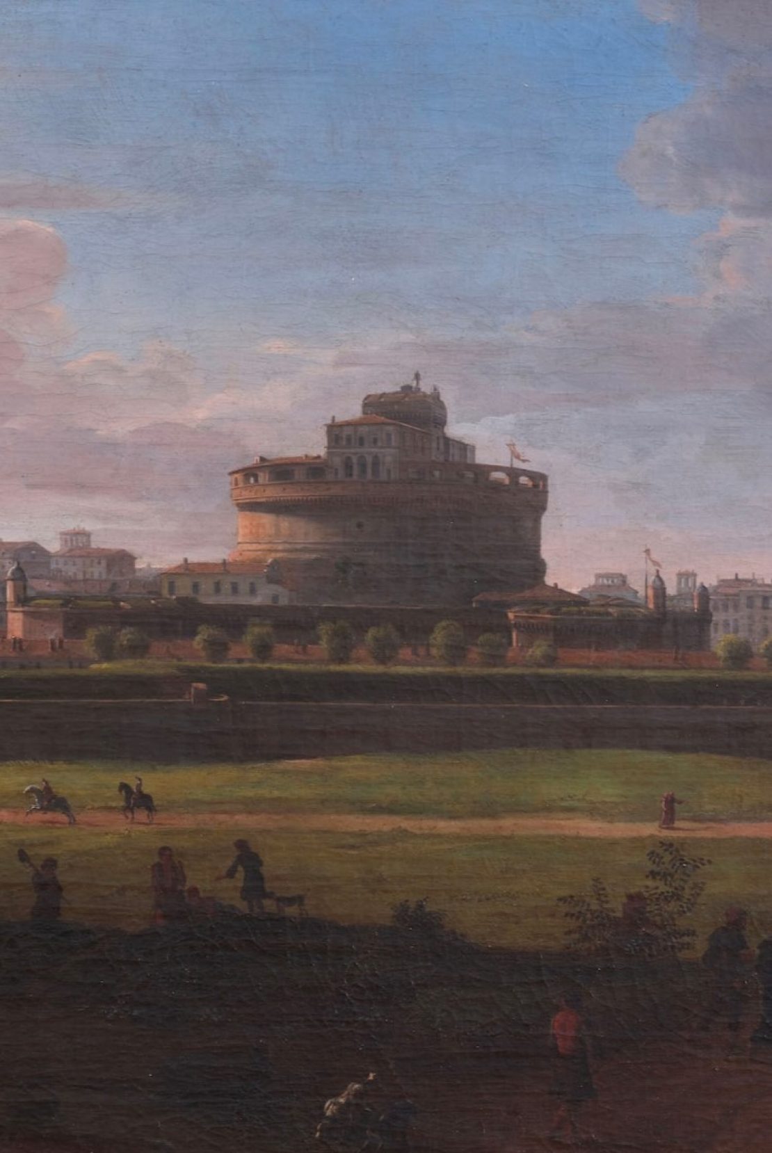 Opera "Veduta di Roma dalla Piazza del Quirinale" di van Wittel