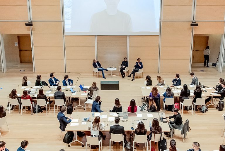 Image of a classroom with students seated