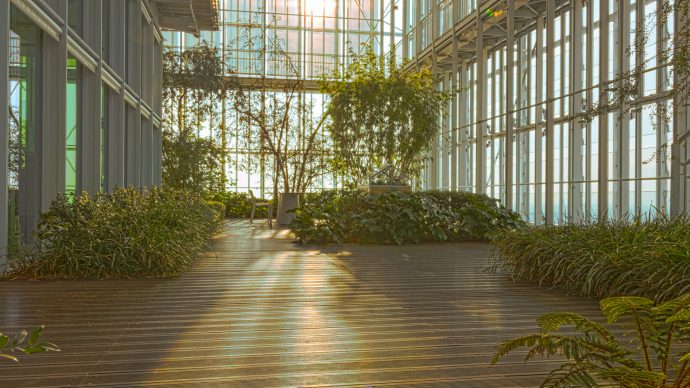 Immagine della serra bioclimatica del Grattacielo Intesa Sanpaolo di Torino