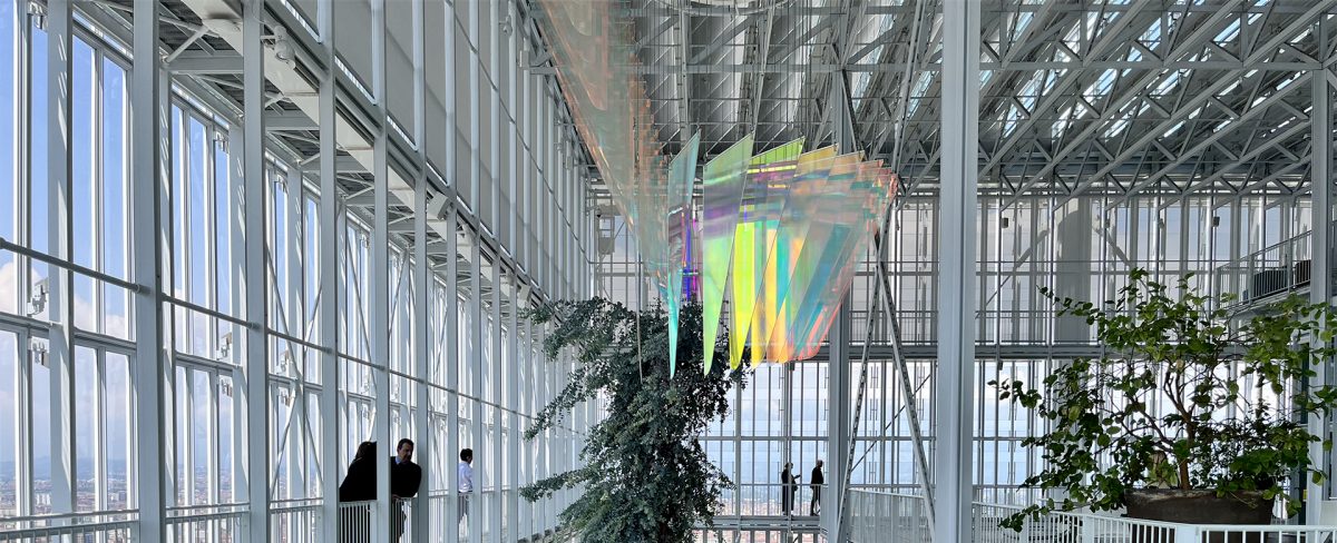 L’immagine che accompagna la News sulla classifica di Corporate Knights che posiziona Intesa Sanpaolo tra le 100 società più sostenibili al mondo, ritrae la serra bioclimatica del grattacielo di Intesa Sanpaolo a Torino